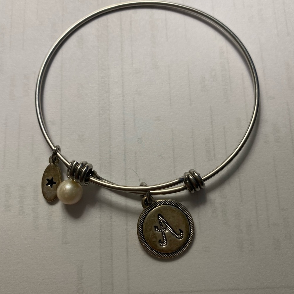 “A” Unwritten Charm Bangle bracelet